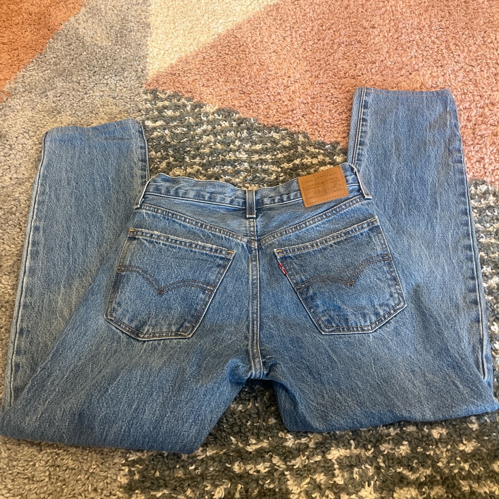 Levi's Light Blue Denim Jeans with Leather Patch